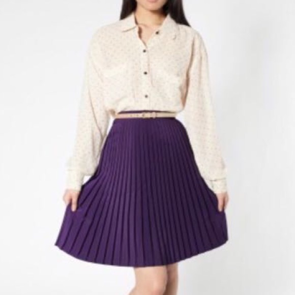 American Apparel pleated purple skirt, size XS. - Picture 6 of 6